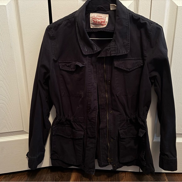 Vintage Levi's Women’s Black Military Jacket - Picture 1 of 4